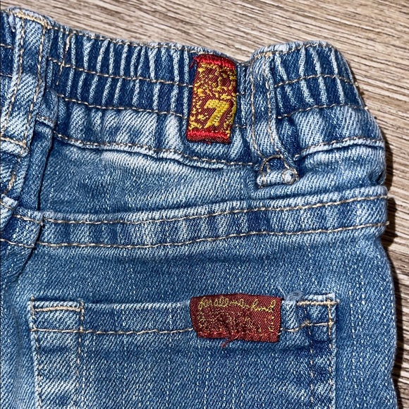 7 For All Mankind Kids' Indigo Jeans size 12 month pull on pants - Picture 5 of 5